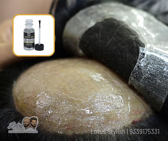 Hair patch gluing or hair patch bonding for men in kolkata at salt lake and ballygunge - best hair wig shop in kolkata